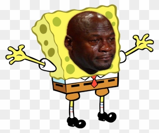 Jordan Crying Meme Clipart Png Free Download Spongebob - Spongebob Png Transparent Png