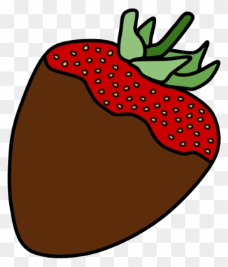 Chocolate Dipped Strawberry - Png Chocolate Coated Strawberry Clipart Transparent Png