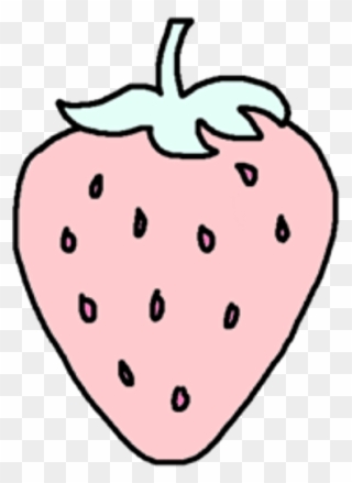 Pink Drawing Strawberry - Transparent Strawberry Cute Clipart