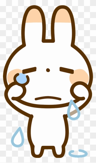 Bunny Crying Clipart - Rabbit Cry Clipart Png Transparent Png