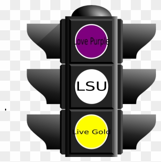 Transparent Lsu Clipart Free - Red Traffic Light Png