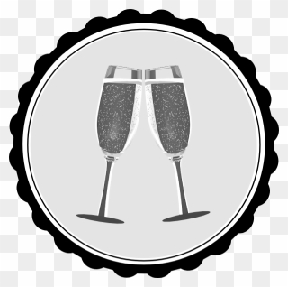 Silver Champagne Flutes Clipart - Png Download