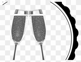 Silver Champagne Flutes Clipart - Png Download