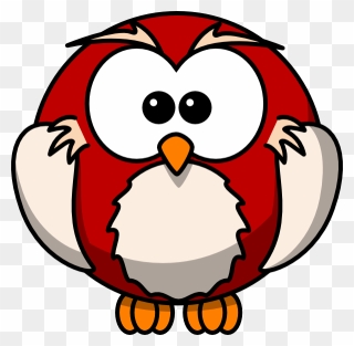 Clipart Red Owl - Png Download