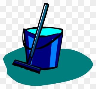 Mop And Bucket Blue Svg Clip Arts - Clip Art - Png Download