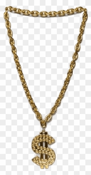 Gold Chain Dollar Transparent - Gangsta Gold Chain Png Clipart