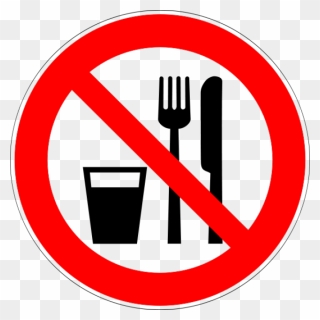 Do Not Eat Or Drink Sign - Eating Or Drinking Sign Clipart