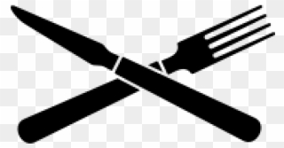 Knife And Fork - Knife And Fork Crossed Png Clipart