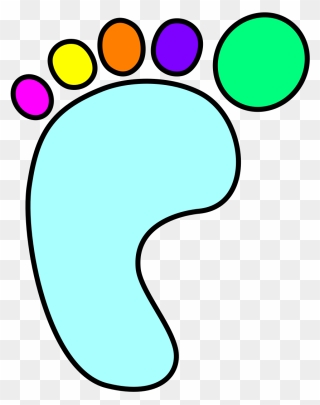 Foot Clipart Colorful - Png Download