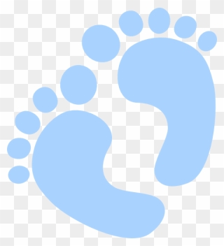 Baby Clipart Hands And Feet Blue - Png Download