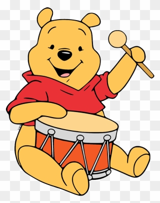 Winnie The Pooh Drums Clipart