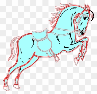 Mustang Horse Coloring Page Clipart