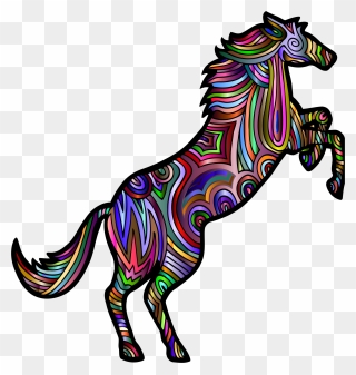 Chromatic Stylized Horse - Colorful Horse Png Clipart