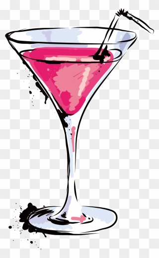 Cartoon Cocktail Glass Clipart