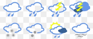 Transparent Cartoon Weather Symbols Clipart