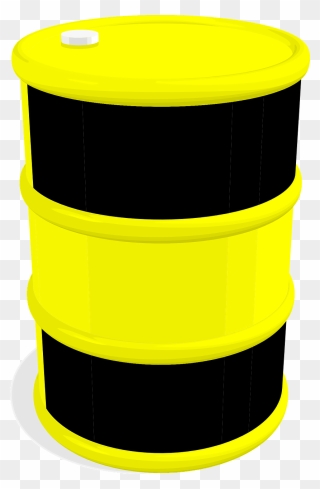 Barrel Clipart Water Drum - Yellow And Black Barrel - Png Download