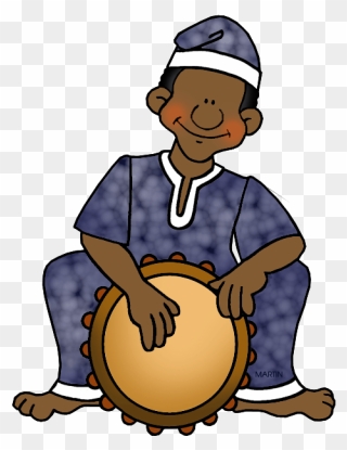 Drum Clipart Drum Player - African Music Clipart - Png Download
