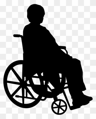 Wheelchair Person Silhouette Png , Png Download - Person In Wheelchair Silhouette Clipart