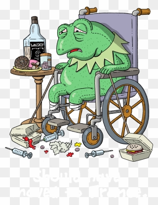 Clipart Frog In A Wheelchair - Png Download