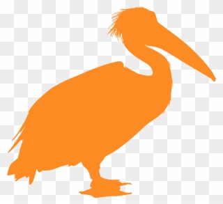 Silhouette Of A Pelican Clipart