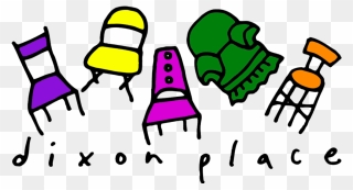 Jumbled Chairs Color - Dixon Place Logo Clipart
