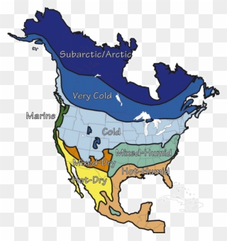 All About Climate Zones - North America Mining Map Clipart