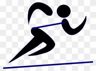 Runner With Stripe Svg Clip Arts - Athlete Symbol - Png Download