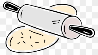 Vector Illustration Of Rolling Pin And Flour Dough - Logo Rolling Pin Png Clipart