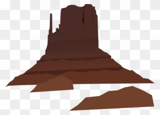 Land Vector Mountain Scenery - Desert Mountain Clipart - Png Download