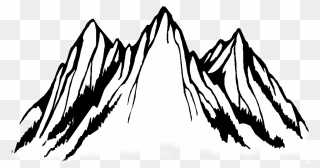 Clip Art Black And White Mountain, Hd Png Download - Mountain Clipart Black And White Transparent Png