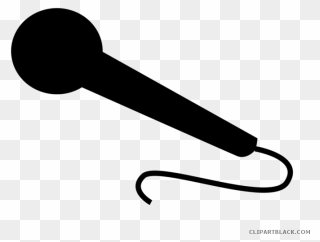 Silhouette Transparent Background Microphone Clipart - Microphone Silhouette Transparent Background - Png Download