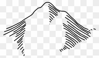 Mountain Map Symbol Vector Image - Outline Of A Hill Clipart