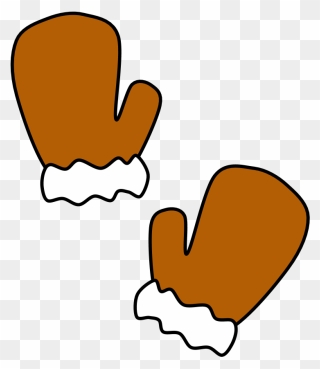 Mittens Clipart Brown, Mittens Brown Transparent Free - Brown Mitten Clipart - Png Download