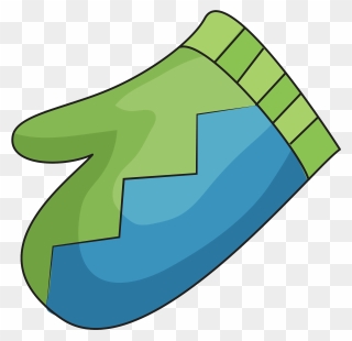 Green And Blue Mitten Clipart - Варежка Клипарт - Png Download