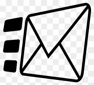 Incoming Envelope Emoji Clipart - Line Art - Png Download