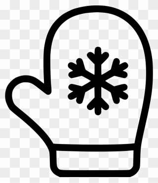 Mitten Clipart Svg - Snowflake Icon Png Transparent Png