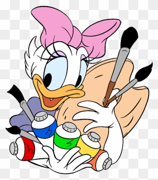 Daisy Duck With Paint Clipart
