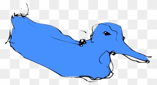 Simple Blue Duck Sketch Png Images - Illustration Clipart