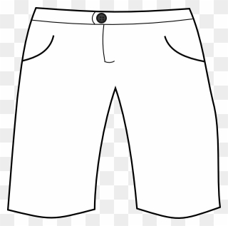 Clip Art Black And White Short Pants Clipart - Clip Art White Shorts ...