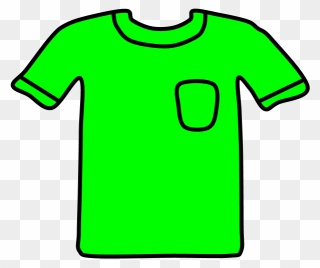 T-shirt, Pocket, Bright Green Clipart