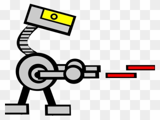 Free Laser Clipart, Download Free Clip Art On Owips - Robot Shooting Laser Clipart - Png Download