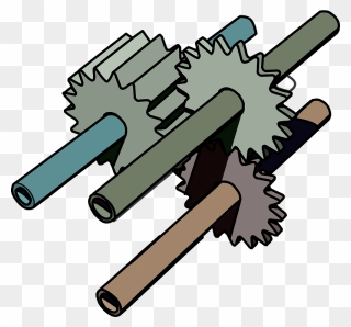 Starter Gears With Rods Clipart - Png Download