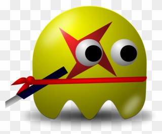 Ninja Clip Art - Pacman Ghosts Pixabay - Png Download