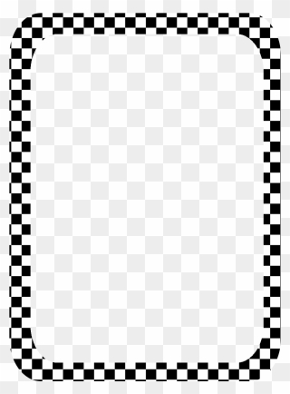 Race Checkered Border - Race Car Border Clipart - Png Download