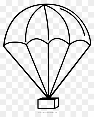Parachute Coloring Page - Drawing Of A Parachute Clipart