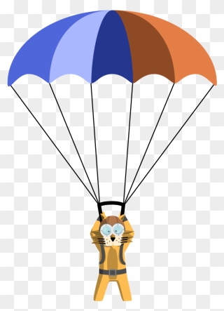 Skydiving Clipart Transparent - Transparent Background Parachute Clipart - Png Download