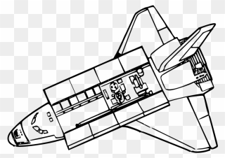 Spacewalk - Clipart - Spaceship Black And White - Png Download