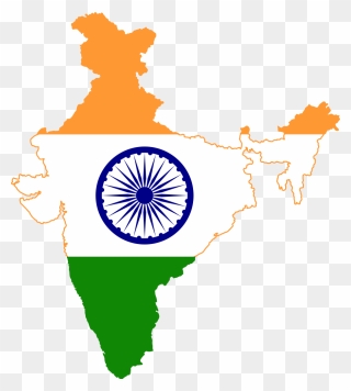 India Flag Map Wikipedia Clipart