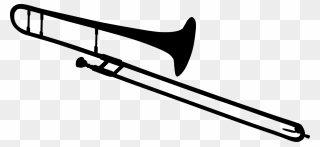Trombone Silhouette Musical Instruments Mellophone - Trombone Clipart - Png Download