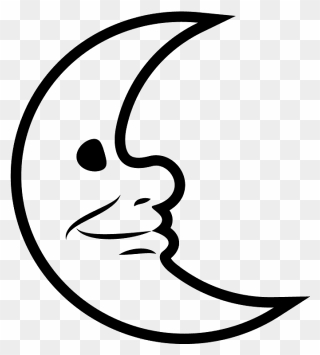 Last Quarter Moon Face Emoji Clipart - Png Download